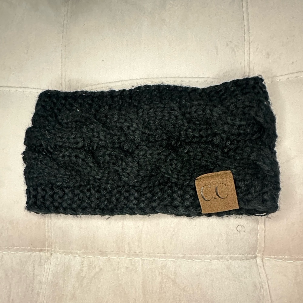 C.C Soft Stretch Winter Warm Cable Knit Fuzzy Lined Ear Warmer Headband - Picture 2 of 4
